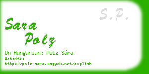 sara polz business card